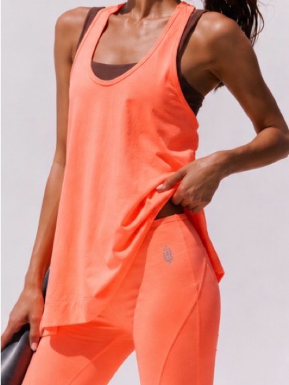 FP Movement Free People Hot Shot Bare It All Set Coral Peach XS